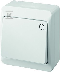 ŁĄCZ.DZWONEK N/T IP44 BIAŁY HERMES