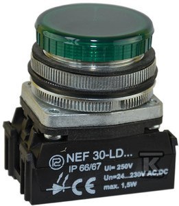 NEF30LD/24V-230V-ZIELONA LAMPKA