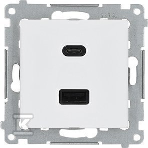 ŁADOWARKA 2XUSD C+A 30W BIAŁY SIMON54