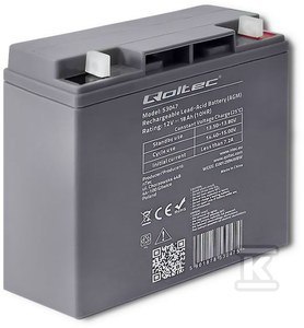 AKUMULATOR AGM 12V 18AH MAX. 270A AKUMULATOR AGM 12V 18AH MAX. 270A