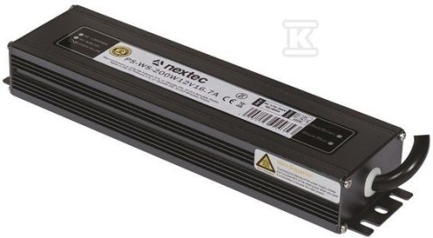 IP67 12V 16,7A 200W ZASILACZ LED SLIM IP67 12V 16,7A 200W ZASILACZ LED SLIM