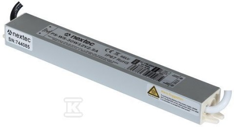 IP67 12V 2,5A 30W ZASILACZ LED SLIM IP67 12V 2,5A 30W ZASILACZ LED SLIM