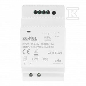 ZASILACZ 60W 24V ZTM-60/24 ZASILACZ 60W 24V ZTM-60/24