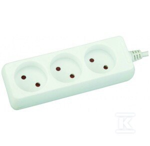 PRZEDŁ.3GN.B/U 3M IP20 BIAŁY