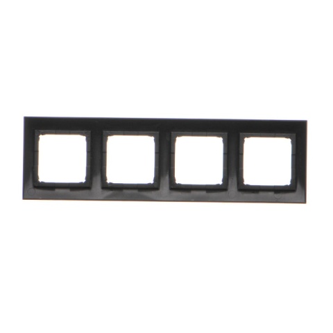 Ramka 4-krotna PREMIUM IP20 / IP44, czarny mat Simon54