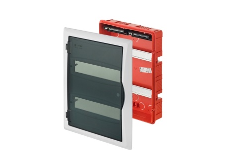 Rozdzielnica modułowa 2x12 p/t ECONOMIC BOX RP 2/24 drzwi transparentne (N+PE) IP40 2515-01