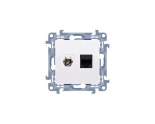 SIMON10 Gniazdo antenowe + komputerowe RJ45 kat. 5e