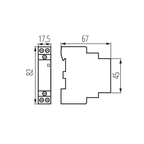 Stycznik modułowy 20A 2Z 0R 230V AC KMC-20-20 23240