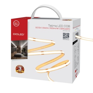Taśma led Dioled COB 12V IP20 5W/m 4000K 0758