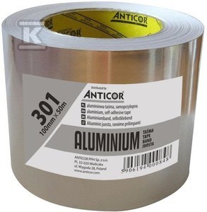 ALUMINIO 301, DO 120°C 100MMX50M ALUMINIO 301, DO 120°C 100MMX50M