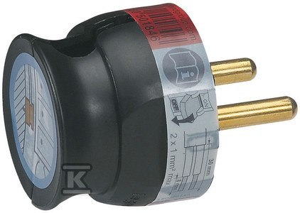 WTYCZKA NISKA 2P 16A CZARNY WTYCZKA NISKA 2P 16A CZARNY
