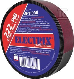 ELECTRIX 222PIB. 19MMX7,5M.TAŚ.IZOL.CZA ELECTRIX 222PIB. 19MMX7,5M.TAŚ.IZOL.CZA