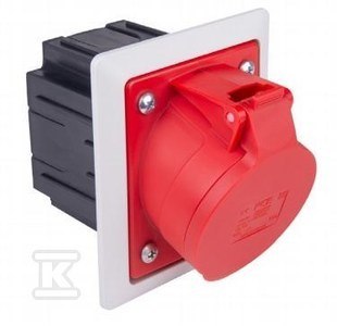 GN.TAB.SKOS 32A 5P IP44 PUSZKA N/T CZER. GN.TAB.SKOS 32A 5P IP44 PUSZKA N/T CZER.