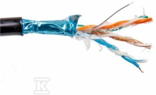 KABEL F/UTP KAT. 5E, ZEW., ŻEL. PE 500M