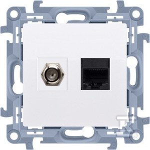 GN.1-KR.ANTEN.TYP F RJ45 KAT.5E BIAŁE S GN.1-KR.ANTEN.TYP F RJ45 KAT.5E BIAŁE S