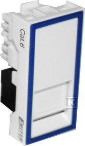 GNIAZDO UTP RJ45 KAT.6 Z ADAPTEREM 1-MOD