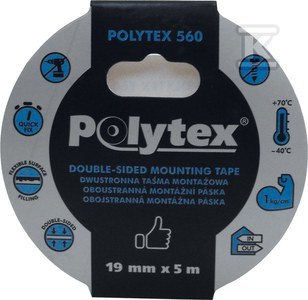 TAŚMA DWUSTRONNA BIAŁA 19MMX1,1MMX5M TAŚMA DWUSTRONNA BIAŁA 19MMX1,1MMX5M